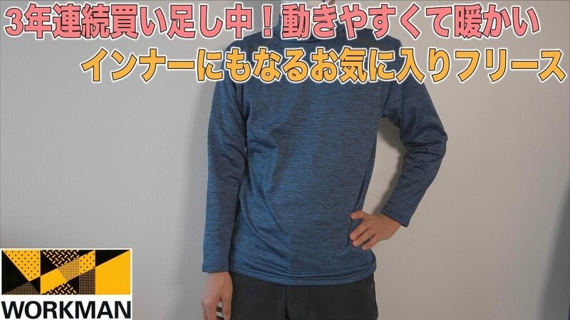 ワークマンムーブフラッシュブロックフリースハイネック