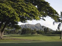 ワイキキ裏にある公営のアラワイ・ゴルフコースは、世界で一番込み合うコースとして有名