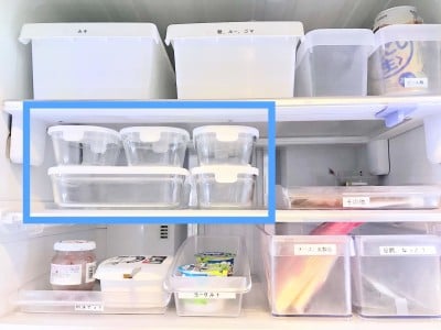 冷蔵庫内でも場所を取らずに収納することができる