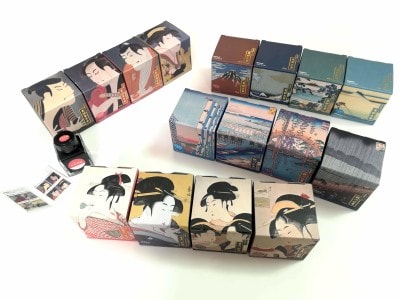 浮世絵から色の着想を得た「浮世絵インク」シリーズ。ナカバヤシの高級筆記具ブランド「TACCIA(タッチア)」から発売中です